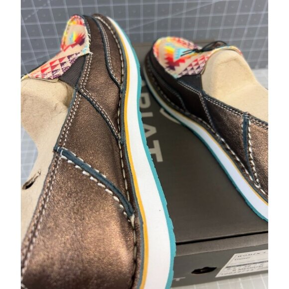 Ariat Cruiser Women's Sz 8.5 US 39 EU Slip-On Copper Metallic/Rainbow AZTEC - Picture 6 of 9